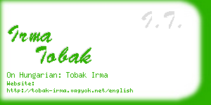 irma tobak business card